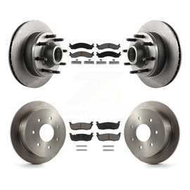 Front Rear Disc Brake Rotors And Ceramic Pads Kit For 1997 Ford F-250 HD RWD