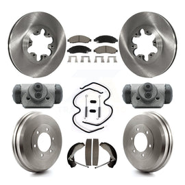 Front Rear Brake Rotor Ceramic Pad And Drum Kit (9Pc) For Chevrolet Colorado GMC