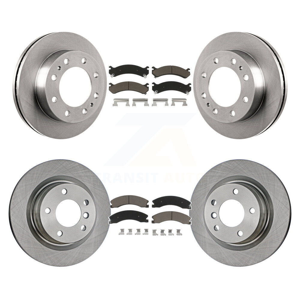 Front Rear Disc Brake Rotors And Ceramic Pads Kit For Chevrolet Express 4500