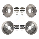 Front Rear Disc Brake Rotor And Ceramic Pad Kit For 2004 Ford F-150 Heritage 4WD