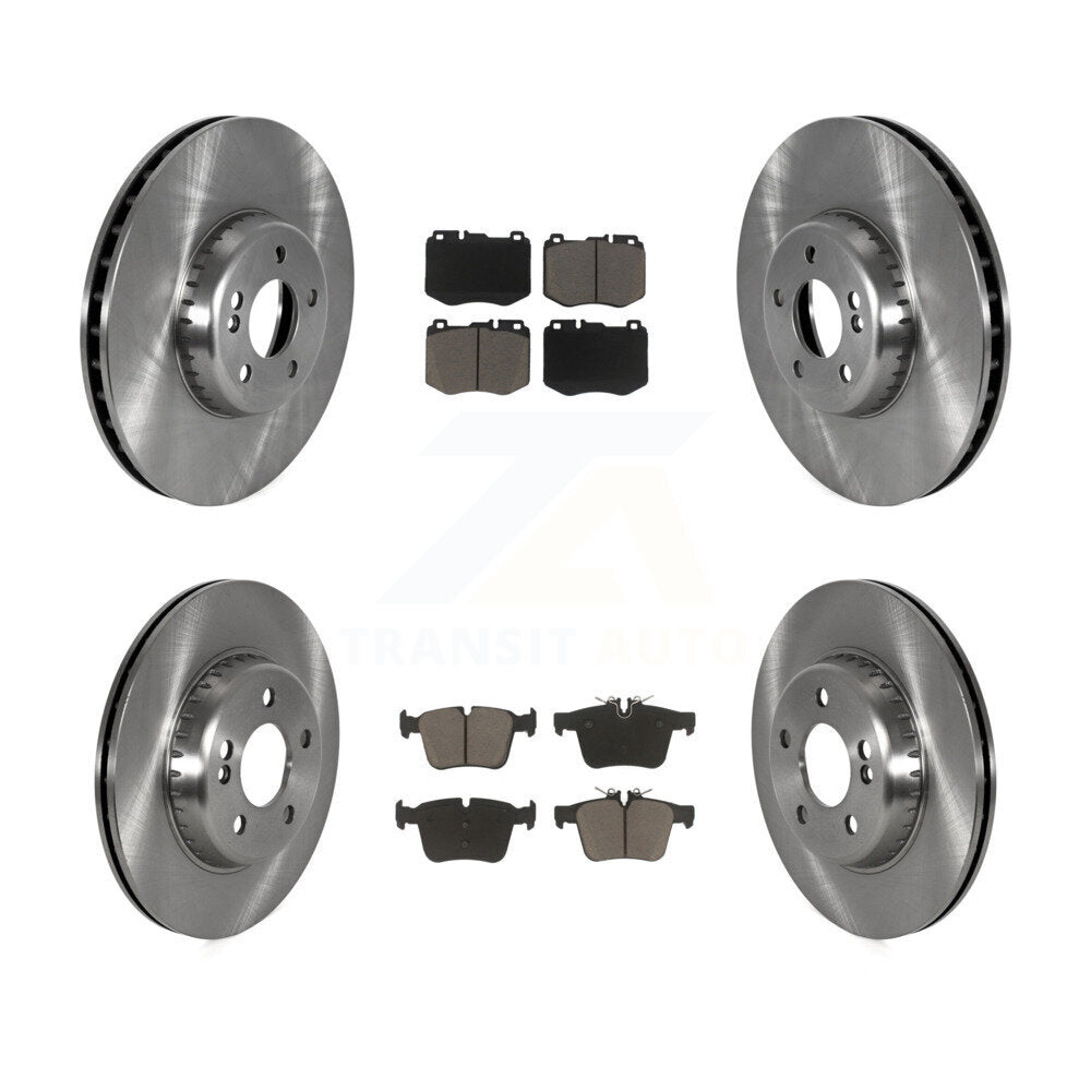 Front Rear Disc Brake Rotors & Ceramic Pad Kit For Mercedes-Benz C300 C400 C350e