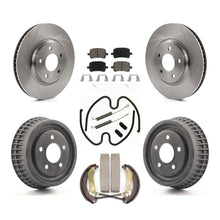 Charger l'image dans la galerie, Front Rear Disc Brake Rotors Ceramic Pad And Drum Kit (7Pc) For Chevrolet Malibu
