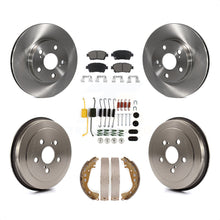 Charger l&#39;image dans la galerie, Front Rear Brake Rotor Ceramic Pad And Drum Kit (7Pc) For 2004-2007 Toyota Prius