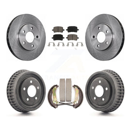 Front Rear Disc Brake Rotors Ceramic Pads And Drum Kit For Chevrolet Malibu