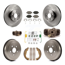 Charger l&#39;image dans la galerie, Front Rear Brake Rotors Ceramic Pad &amp; Drum Kit (9Pc) For 2003-2005 Toyota Celica