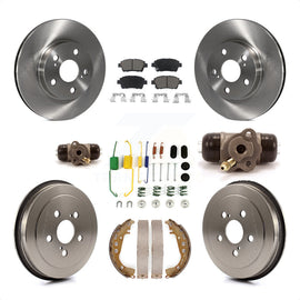 Front Rear Disc Brake Rotor Ceramic Pad And Drum Kit (9Pc) For 2008 Toyota Prius