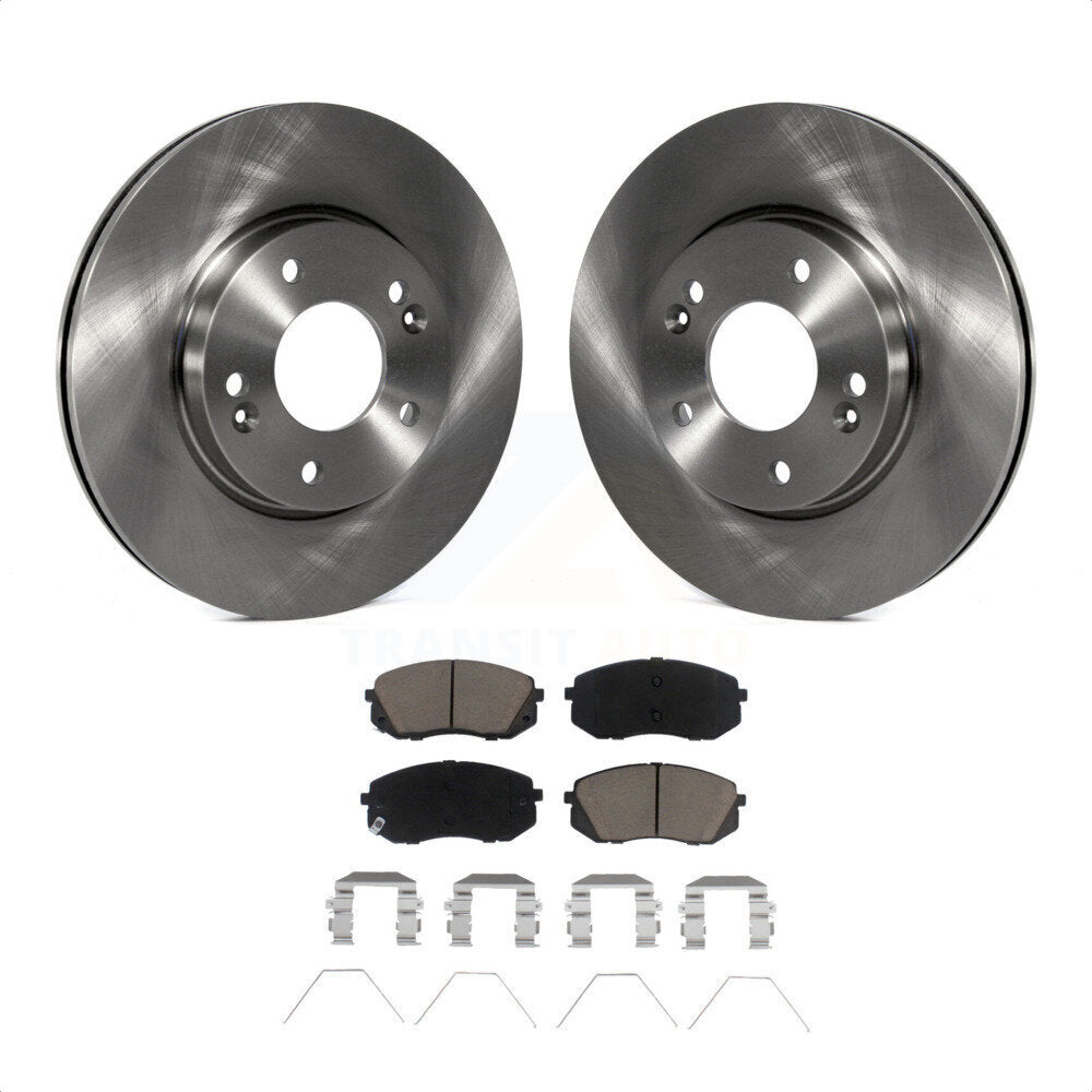 Front Disc Brake Rotors And Ceramic Pads Kit For 2022 Hyundai Kona AWD with 2.0L