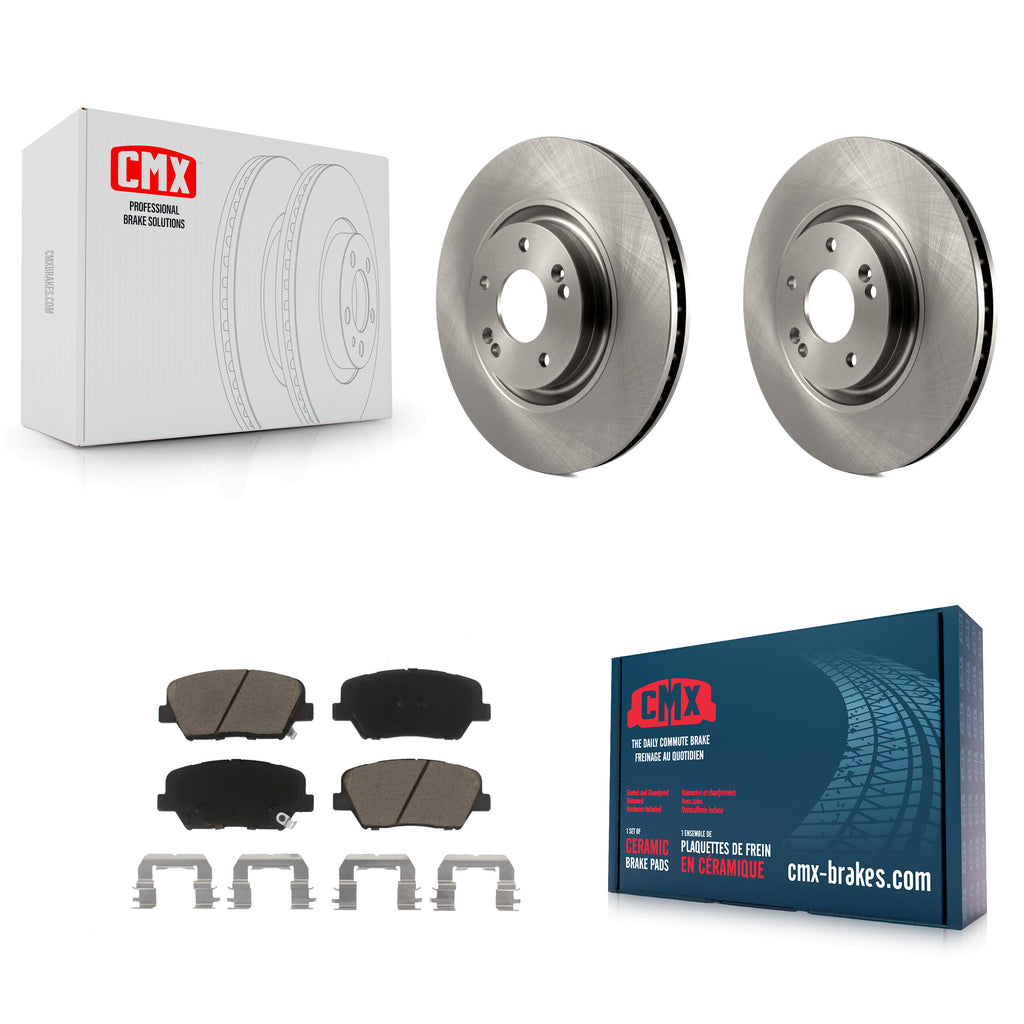 [Front] 2019-2022 Hyundai Nexo Premium OE Brake Rotors & Ceramic Pads Kit For Max Braking