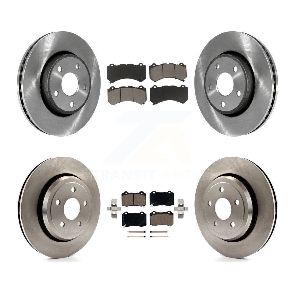 Front Rear Disc Brake Rotors & Ceramic Pad Kit For 2012 Jeep Grand Cherokee 6.4L