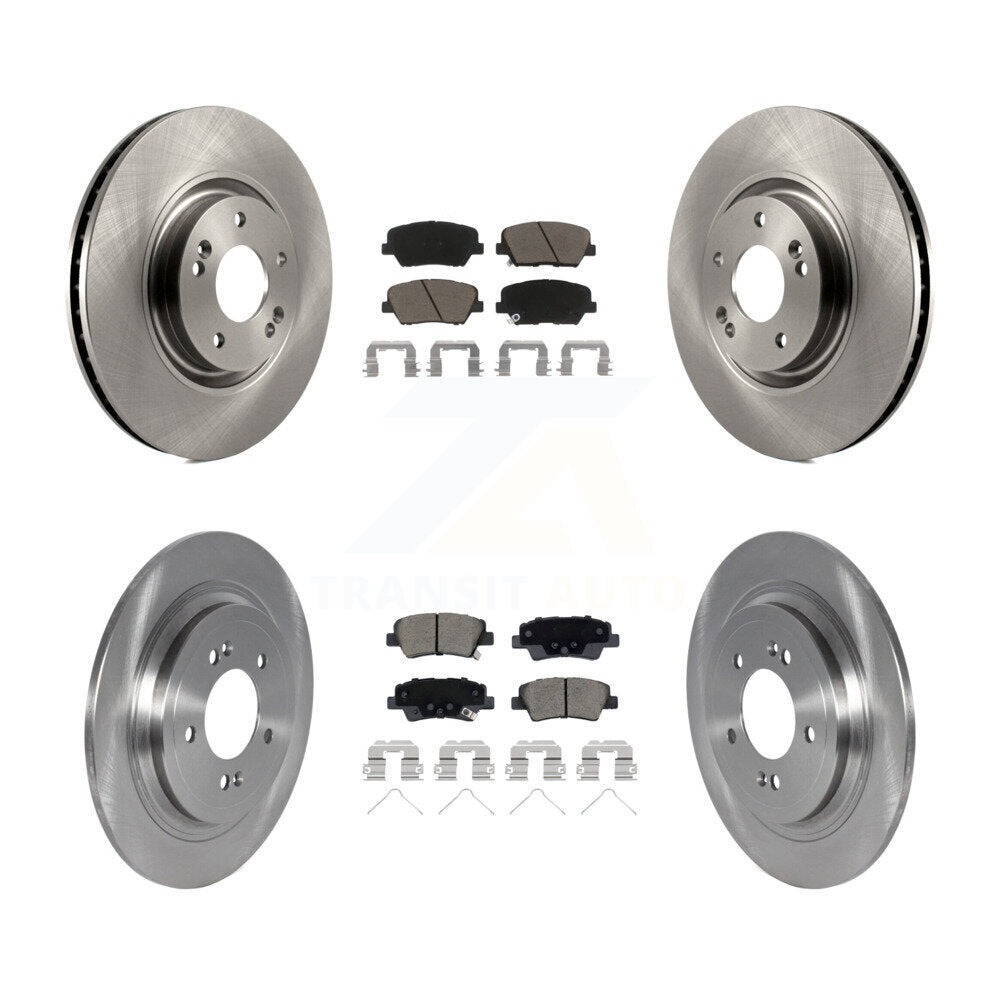 Front Rear Disc Brake Rotors And Ceramic Pads Kit For 2019-2020 Hyundai Nexo