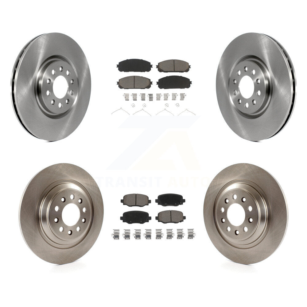 Front Rear Disc Brake Rotors And Ceramic Pads Kit For Jeep Cherokee