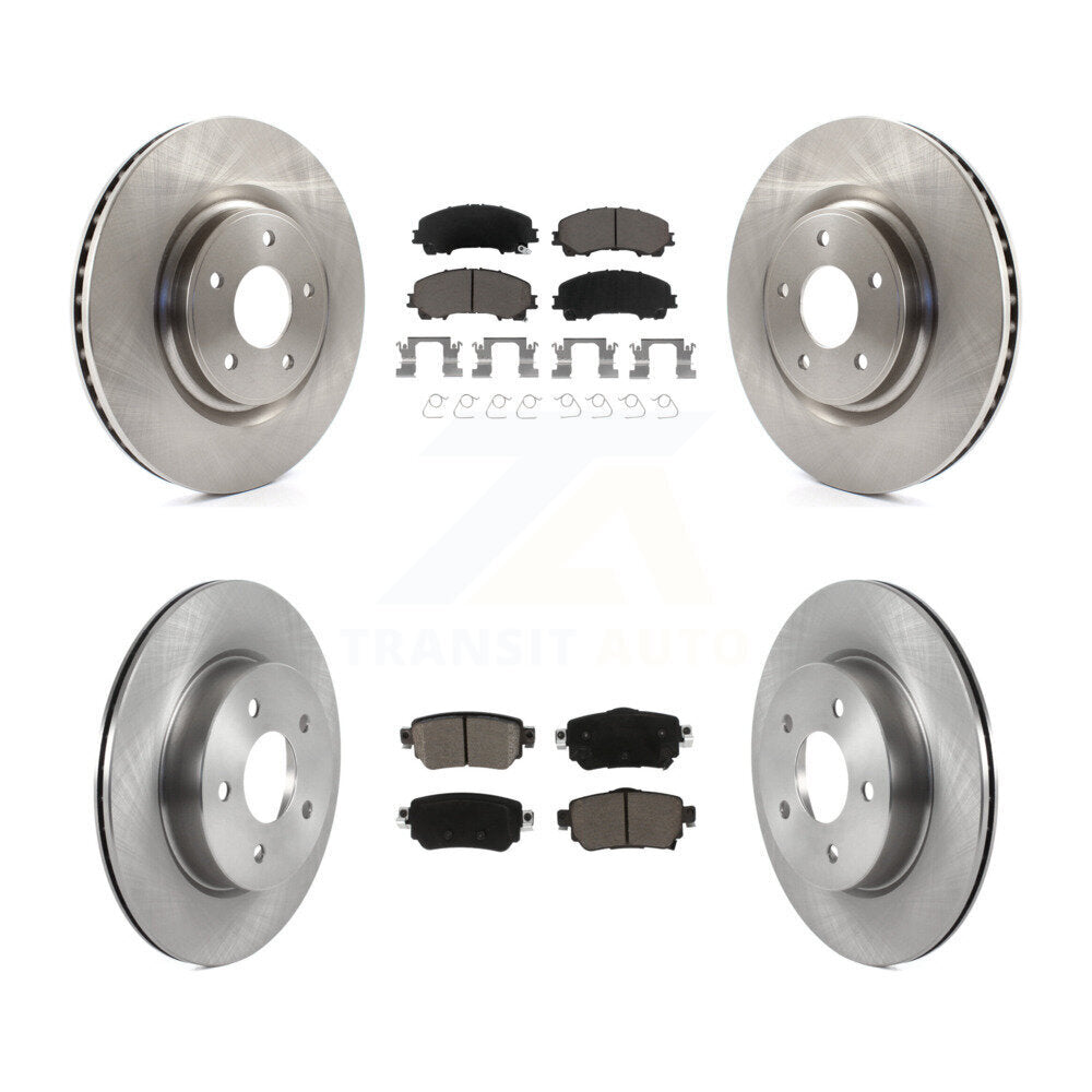 Front Rear Disc Brake Rotors And Ceramic Pads Kit For Nissan Rogue