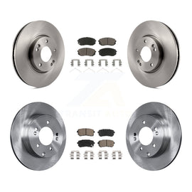 Front Rear Disc Brake Rotors And Ceramic Pads Kit For Hyundai Sonata