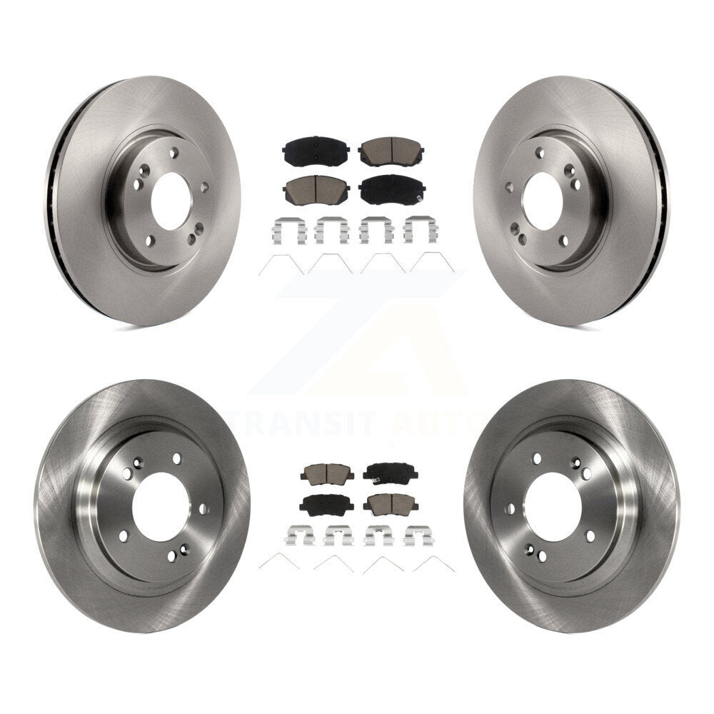 Front Rear Disc Brake Rotors And Ceramic Pads Kit For 2019 Kia Soul EV