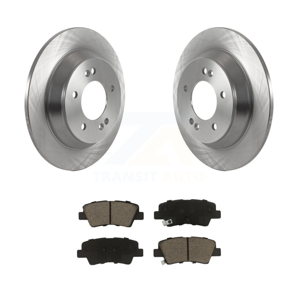 Rear Brake Rotor Ceramic Pad Kit For 22 Hyundai Kona With Electric Parking