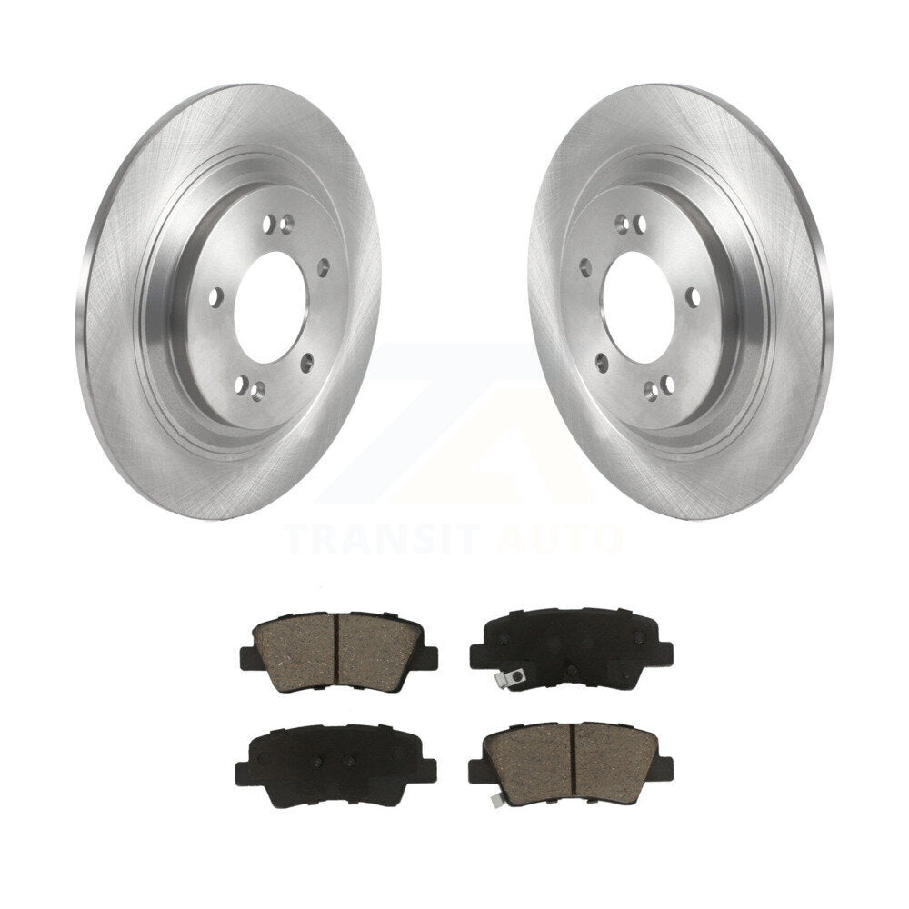 Rear Disc Brake Rotors And Ceramic Pad Kit For Kia Hyundai Niro EV Kona Electric