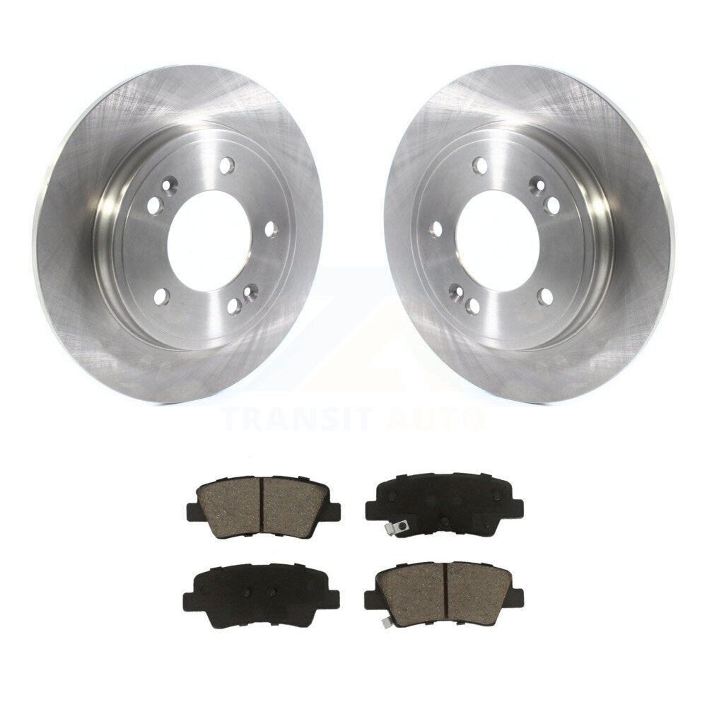 Rear Disc Brake Rotors And Ceramic Pads Kit For Kia Forte Hyundai Veloster