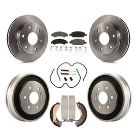 Front Rear Disc Brake Rotors Ceramic Pads And Drum Kit (7Pc) For GMC Sierra 1500