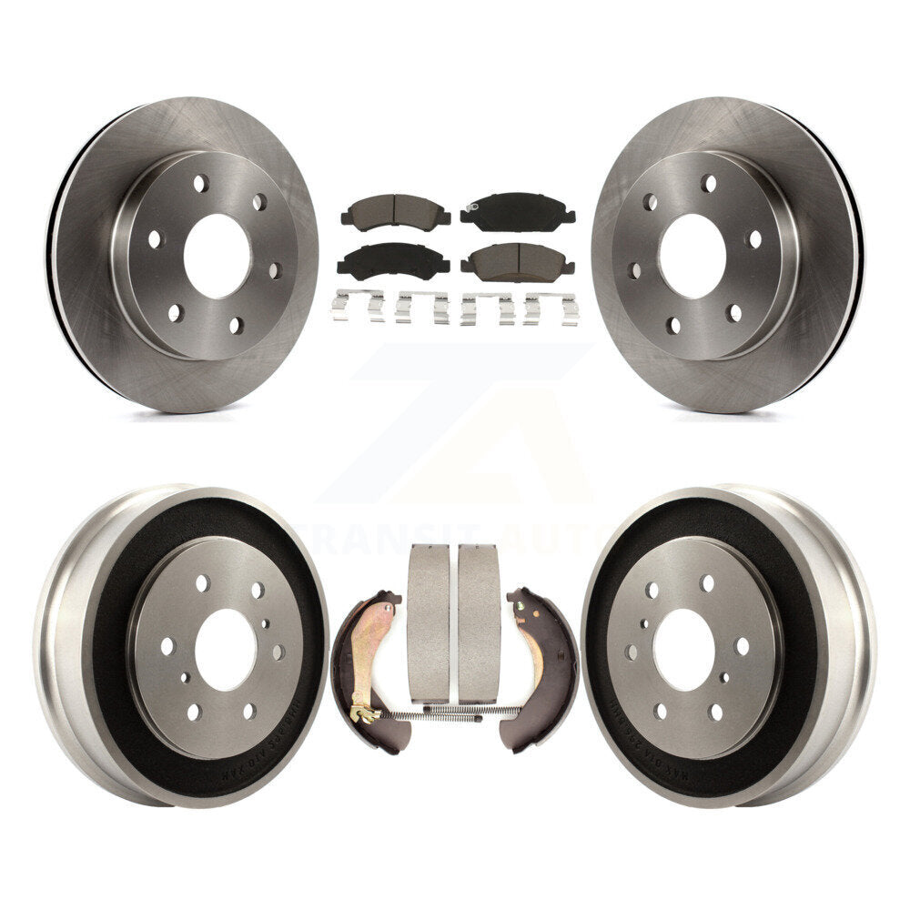 Front Rear Brake Rotor Ceramic Pad Drum Kit For GMC Sierra 1500 Disc rear brakes