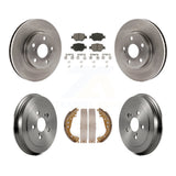 Front Rear Disc Brake Rotors Ceramic Pads And Drum Kit For 2001 Toyota Celica GT