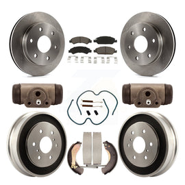 Front Rear Disc Brake Rotors Ceramic Pads And Drum Kit (9Pc) For GMC Sierra 1500
