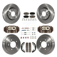 Charger l&#39;image dans la galerie, Front Rear Brake Rotor Ceramic Pad Drum Kit (9Pc) For 09 Hyundai Elantra Touring