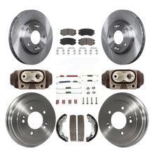 Charger l'image dans la galerie, Front Rear Disc Brake Rotors Ceramic Pads And Drum Kit (9Pc) For Hyundai Elantra