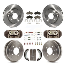 Charger l'image dans la galerie, Front Rear Disc Brake Rotors Ceramic Pads And Drum Kit (9Pc) For Hyundai Elantra