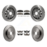 Front Rear Brake Rotor & Ceramic Pad Kit For Lincoln MKT With Vented Rotors