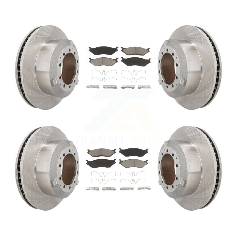 Front Rear Brake Rotors Ceramic Pad Kit For International TerraStar IC AE School