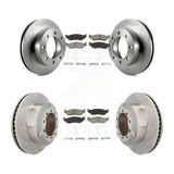 Front Rear Disc Brake Rotors And Ceramic Pads Kit For Ford F-450 Super Duty