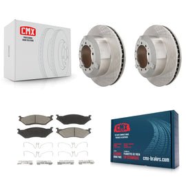 Rear Brake Rotor & Ceramic Pad Kit For Ford F-450 Super Duty F-550 International