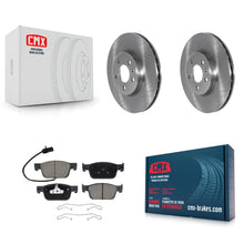 Load image into Gallery viewer, Front Brake Rotors &amp; Ceramic Pad Kit For Audi A4 With 314mm Diameter Rotor