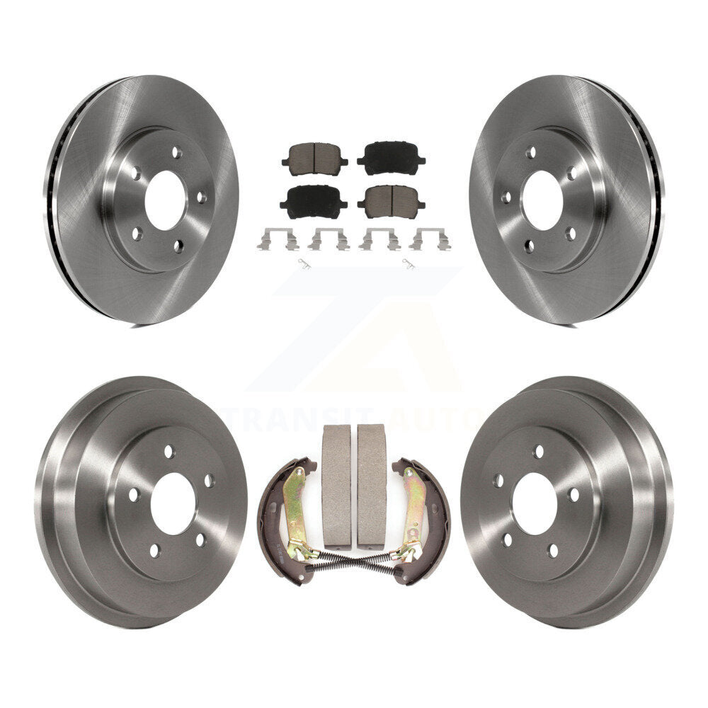 Front Rear Brake Rotor Ceramic Pad Drum Kit For 2009 Chevrolet HHR With 13-H7324