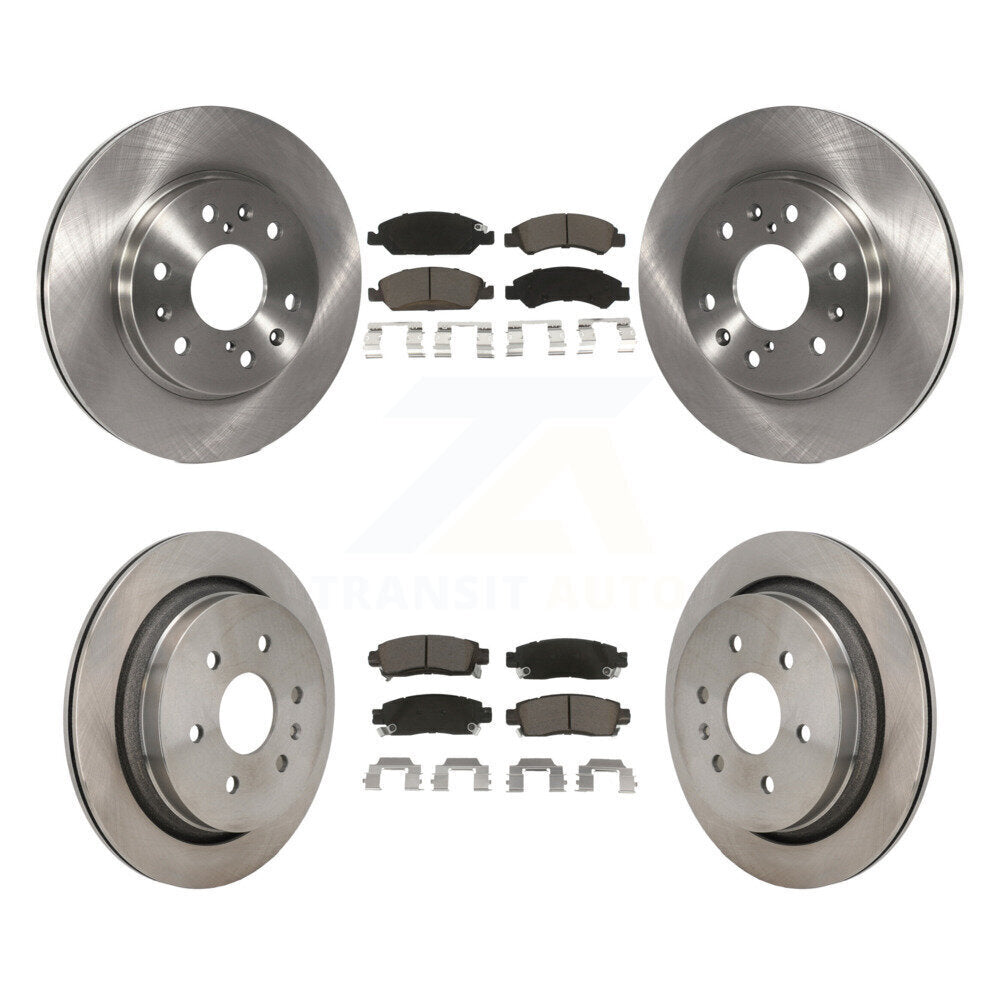 Front Rear Disc Brake Rotors And Ceramic Pads Kit For Cadillac XTS K8C-103413