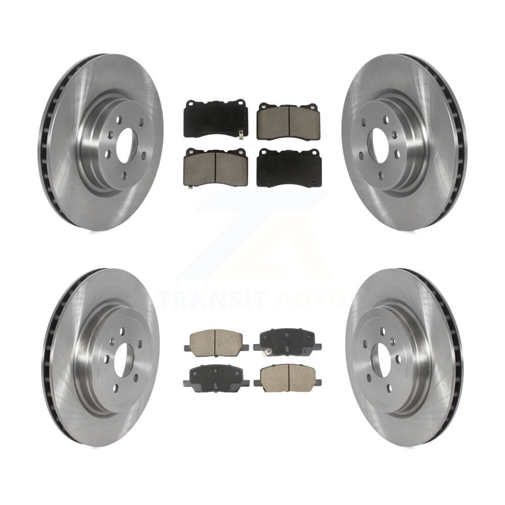Front Rear Disc Brake Rotors And Ceramic Pads Kit For 2017-2019 Tesla X S
