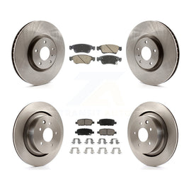 Front Rear Disc Brake Rotors And Ceramic Pads Kit For INFINITI G37 G35 Q60