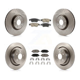 Front Rear Disc Brake Rotors And Ceramic Pads Kit For INFINITI G37 G35 Q60