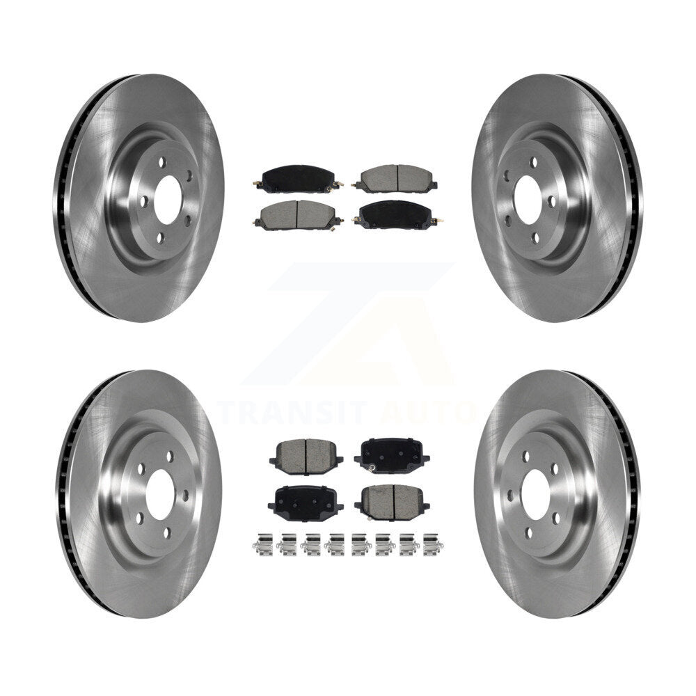 Front Rear Disc Brake Rotors Ceramic Pad Kit For Ford Police Interceptor Utility