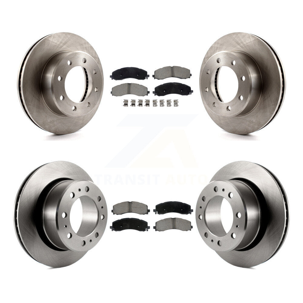 Front Rear Disc Brake Rotors And Ceramic Pads Kit For 2019-2022 Ram 2500 3500