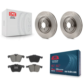 Front Disc Brake Rotors And Ceramic Pads Kit For Jaguar XF XJ XKR XK K8C-103471