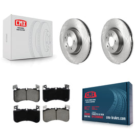 Front Disc Brake Rotors And Ceramic Pad Kit For Land Rover Range Sport Discovery