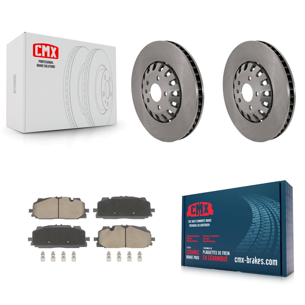Front Disc Brake Rotor Ceramic Pad Kit For Audi Q7 Q8 A6 Quattro A7 Sportback A8