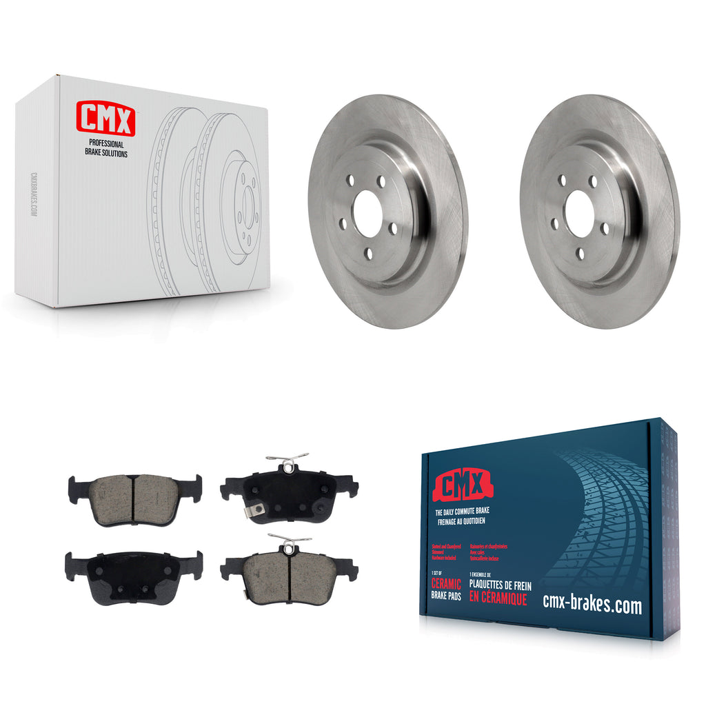 Rear Disc Brake Rotors And Ceramic Pads Kit For 2021-2023 Ford Mustang Mach-E