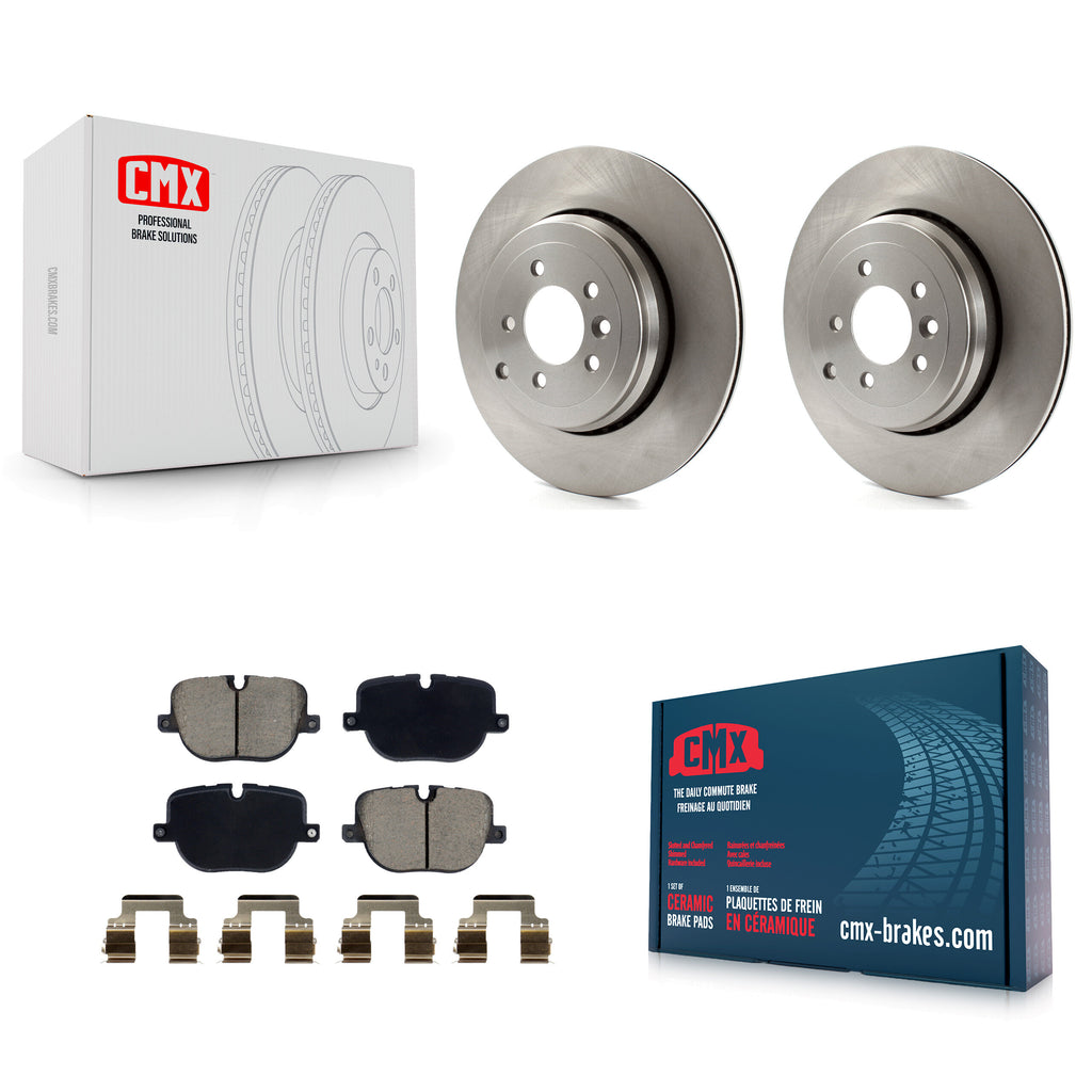 Rear Brake Rotor & Ceramic Pad Kit For 10-13 Land Rover Range Sport Supercharged
