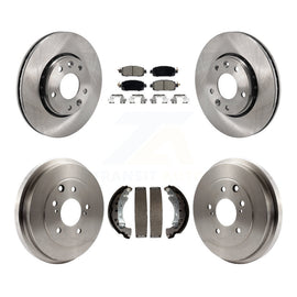 Front Rear Disc Brake Rotor Ceramic Pad And Drum Kit For 2020-2022 Nissan Sentra