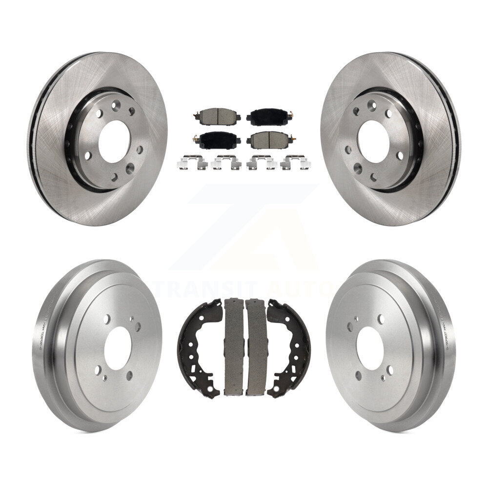 Front Rear Disc Brake Rotors Ceramic Pads And Drum Kit For Nissan Kicks