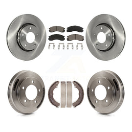 Front Rear Brake Rotors Ceramic Pad Drum Kit For 2009 Mitsubishi Lancer Ralliart