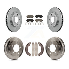 Front Rear Disc Brake Rotors Ceramic Pads And Drum Kit For Mitsubishi Lancer