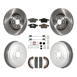 Front Rear Brake Rotor Ceramic Pad & Drum Kit (7Pc) For 15-21 Ram ProMaster City